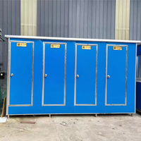 Toilettes publiques portables préfabriquées en panneaux sandwich pour le camping en plein air et les parcs