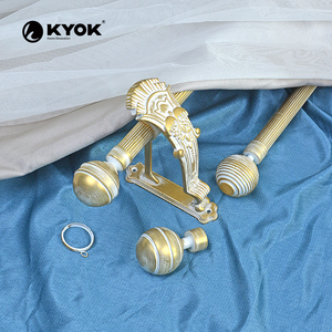 KYOK Ensemble de tringles à rideaux décoratives économiques, double, sans minimum de commande, <span class=keywords><strong>tringle</strong></span> à rideaux tendance, <span class=keywords><strong>tringle</strong></span> à rideaux en arc - Product Image 1