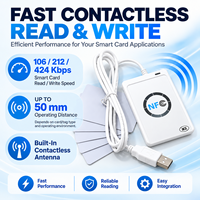 Lecteur-graveur NFC ACR122U 13,56 MHz ISO14443A USB 2.0 CCID Plug and Play ABS Compact pour la programmation de cartes de contrôle d'accès