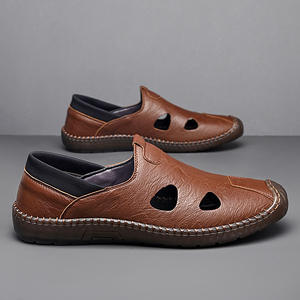 2026 New Summer Men's Father Sandals Soft Leather Breathable Hollow Out Dual-Wear Casual <b>Shoes</b> <b>for</b> Middle-Aged & <b>Elderly</b> Men - Product Image 4