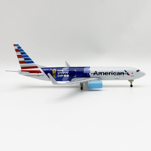 โมเดลเครื่องบินโลหะไดแคสต์ แอร์บัส 737-<span class=keywords><strong>800</strong></span> ลายพิเศษของอเมริกันแอร์ไลน์ ขนาด 20 ซม. พร้อมล้อลงจอด - Product Image 2