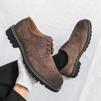 Nouvelle conception, chaussures habillées pour hommes grande taille, respirantes, à lacets, en cuir de vache véritable, formelles, pour le bureau, la carrière, décontractées, Oxford, printemps