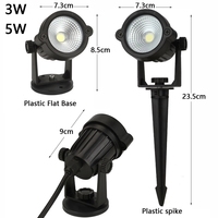 Lámpara LED de punta para exteriores, iluminación de paisaje de jardín, impermeable, 5W, 7W, 9W, RGB, 85-265V, 12V