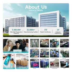 UZSPACE vente en gros 800ML plastique sans BPA réutilisable de haute qualité usine personnalisée pas cher bouteilles d'eau voyage randonnée avec filtre - Product Image 5