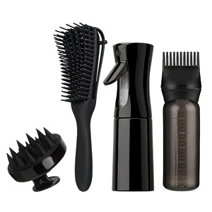 Brosse de massage pour shampoing en flacon pulvérisateur, flacon de teinture pour cheveux, ensemble de peignes volumisants pour coiffure spéciale femme - Product Image 3