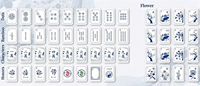 Ensemble de mahjong américain en porcelaine bleue luxueuse avec composants lubrifiés à la main et nappe bleue pour un rembourrage antidérapant et doux