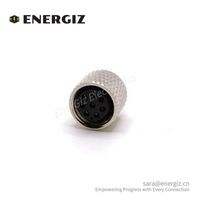 Connecteur circulaire mâle droit EnerGiz Electronics IP67 étanche à 8 broches M8 pour le moulage de câbles automobiles