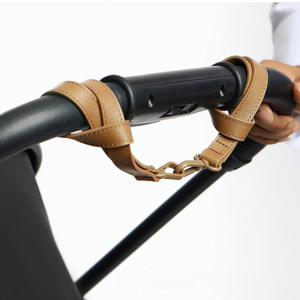 2025 mới tùy chỉnh PU da Xe đẩy móc bền xe đẩy em bé Dây đeo clip cho tã và mẹ túi - Product Image 4