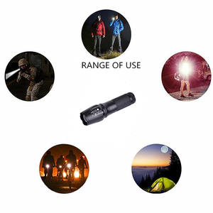 Алюминиевый водонепроницаемый T6 18650 перезаряжаемый светодиодный кемпинг тактический масштабируемый светодиодный фонарик - Product Image 5