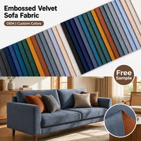 Tissu de velours gaufré hollandais pour canapé, tissu d'ameublement pour canapé, textile en velours doux, tissu de haute qualité, vente en gros en rouleau