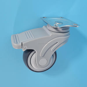 4 Zoll drehbarer TPR-Rad gewindes chaft Nylon Medical <span class=keywords><strong>Caster</strong></span> für Krankenhaus bett - Product Image 5