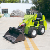 Chargeur frontal hydraulique Mini-chargeuse compacte 4x4 à traction intégrale Équipement de terrassement multifonctionnel pour la construction Moteur PLC Core 1 an
