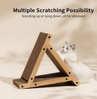 Griffoir vertical pour chat, colonne triangulaire, tunnel de jeu, griffoir incliné pour chaton, pour l'entraînement et le jeu