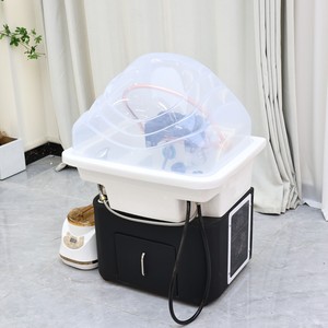 Lavabo de peluquería con sistema de circulación de agua que se puede conectar a una camilla de belleza - Product Image 3