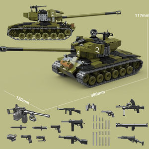 1/28 échelle Ww2 World of Tanks char moyen T26e4 Super <span class=keywords><strong>Pershing</strong></span> Kit de modèle en plastique Mini soldat figurines ensemble de blocs de construction - Product Image 2