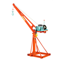 Mini Grue Potence de Levage 500 kg, 360 Degrés, avec Palan Électrique pour Construction et Industrie Extérieure