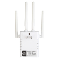 Extensor de WiFi de Doble Banda 2.4G 5.8G con Puertos RJ45 y 4 Antenas de 2dBi, Amplificador de WiFi de Largo Alcance para Exteriores, 1200mbps, Cobertura Interior de 300-500m²