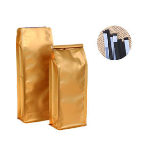 أكياس قهوة من رقائق الألومنيوم متعددة الألوان بقاع مسطح مع صمام وشريط قصدير، متوفرة في المخزون وقابلة للتخصيص - Product Image 5