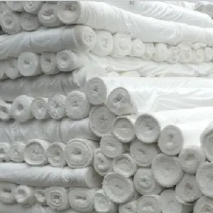 Microfiber 100% Polyester Witte Kleur Gebleekte Stof/Ingrey Effen Stof Voor Dekbed Beddengoed Set/Hotel Beddengoed