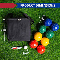 Jeu de boules de pétanque 90mm avec 8 boules de pétanque en résine de polyrésine pour enfants adolescents débutants