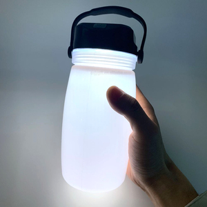 <span class=keywords><strong>Outdoor</strong></span> <span class=keywords><strong>Camping</strong></span> Solar Aufladen Silikon Wasser flasche LED Faltbare Wasser flasche - Product Image 5