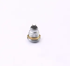 Mini interruptor de encendido y apagado, montaje en Panel redondo de Metal, resistente al agua Ip67, botón de enganche momentáneo