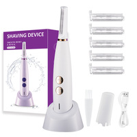 Kit de Dermaplaning à Domicile Rechargeable 2-en-1 Sans Douleur pour Exfoliation Faciale et Épilation des Poils de Pêche, 3 Vitesses, Marque Privée