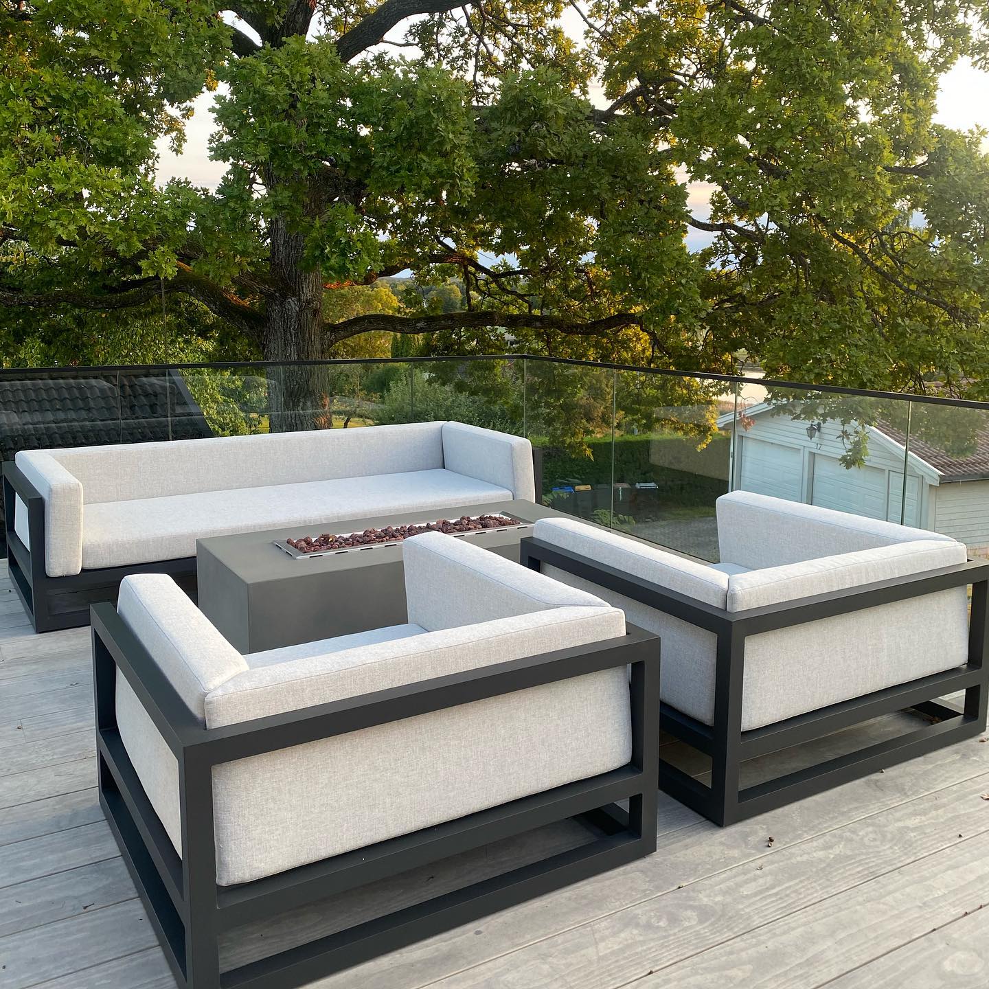 Factory garden set furniture all weather waterproof maintenance free metal aluminum outdoor sofaPopular