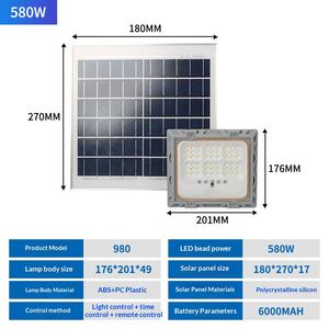 Plafonnier solaire carré d'extérieur, lampe intérieure super lumineuse, étanche et haute puissance pour l'éclairage domestique, balcon, couloir, hall - Product Image 4