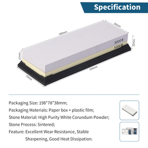 אבן השחזה דו-צדדית 1000/6000 גריט, אבן השחזה מקצועית להשחזת סכינים ביתיים ומסחריים - Product Image 4