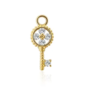 Gepersonaliseerde Hanger Oem Odm Opaal Custom Au585 Sieraden Accessoires 14K Massief Gouden Jewelri Oorbel Diy Charme