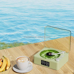 Haut-parleur de bureau vintage multifonction Waves Blue Tooth avec lumière ambiante RVB et <span class=keywords><strong>bruit</strong></span> blanc sonore océanique comme aide au sommeil - Product Image 1