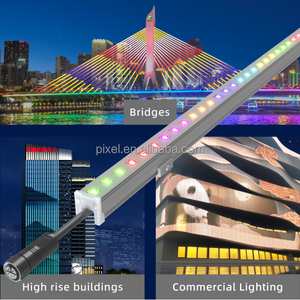 Dc48v RGB IP67 DMX512 nhôm hồ sơ vỏ ngoài trời video tuyến tính Led thanh ánh sáng cho tòa nhà cao tầng - Product Image 6