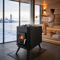 Estufa Eléctrica Warmfire para Sauna, 10KW, Acero Inoxidable, Estilo Finlandés Tradicional, para Uso en Cabañas y Saunas Aisladas de la Red