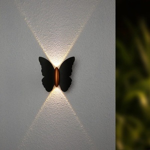 Nouvelle applique murale LED papillon en aluminium, étanche, simple et créative, pour bureau, chambre, salon, intérieur/extérieur, style nordique - Product Image 1