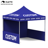 Tente pop-up professionnelle CATC avec cadre en aluminium, impression de logo personnalisée, imperméable, pliable, auvent publicitaire pour les expositions sportives