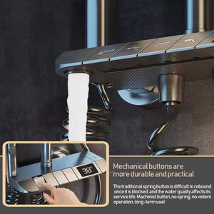 ชุดฝักบัวอาบน้ำติดผนังแบบดิจิตอล ดีไซน์ทันสมัย ปี 2025 ผลิตจากทองเหลือง พร้อมหัวฝักบัวแบบเรนชาวเวอร์ ผิวเซรามิกขัดเงา - Product Image 2