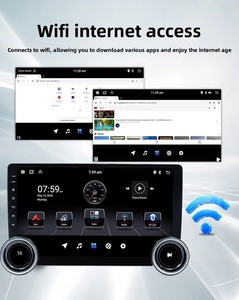 Lecteur DVD de voiture Android double DIN 10 pouces avec WiFi, GPS, Carplay, radio, stéréo, lecteur audio de voiture - Product Image 4