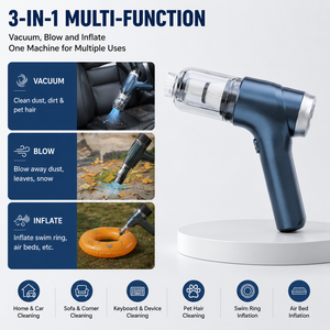 OEM ODM 4000Pa Cordless Handheld <b>Vacuum</b> Cleaner <b>Portable</b> Car <b>Vacuum</b> Air Duster Blower Inflator Type C Rechargeable for Wholesale - Product Image 4
