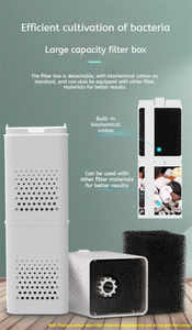 SUNSUN 3-in-1 잠수정 수족관 필터 직사각형 모양의 내부 어항 필터 (튼튼한 플라스틱 소재 바이오 스펀지 포함) - Product Image 6