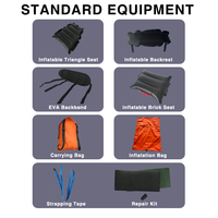 Packraft léger pour 2 personnes, 320 cm, bateau gonflable tandem en TPU pour le camping et les excursions fluviales