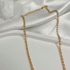 Venta al por mayor precio barato 16 + 2 pulgadas chapado en oro latón cobre collar todo en uno cadena collar joyería Cable enlace cadena O cadena - Product Image 3