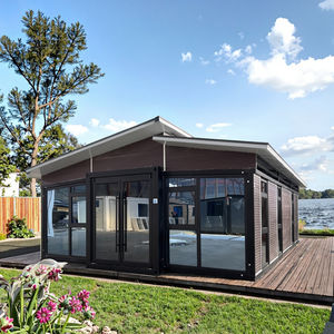 <span class=keywords><strong>Maison</strong></span> conteneur préfabriquée personnalisée <span class=keywords><strong>à</strong></span> toit incliné en EPS, avec porche <span class=keywords><strong>à</strong></span> toit en pente, aménagement 2 pièces, idéale pour bureau, hôtel <span class=keywords><strong>ou</strong></span> location - Product Image 4