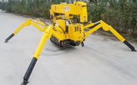 Grue araignée portative KEBU de 8 tonnes, petite grue sur chenilles, moteur à essence, boîte de vitesses, pompe, roulement - Qualité de construction essentielle