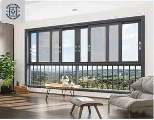 Dikey açılış paslanmaz çelik asılı perde ile yüksek kaliteli Modern alüminyum sürgülü pencere - Product Image 1