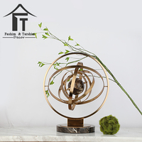Globe terrestre moderne de luxe en marbre et métal pour bureau, objets décoratifs et accessoires pour la maison