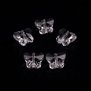 Zhubi-cuentas de cristal de mariposa de Color Aurora de 14MM, abalorios brillantes transparentes, abalorios de cristal para fabricación de joyas DIY - Product Image 4