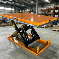 Plateforme élévatrice à ciseaux hydraulique fixe de 1000 kg, hauteur de levage de 1 m, homologuée CE, utilisable en sous-sol, solution de transport de marchandises