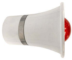 Sirena de altavoz de 30W y 130db para exteriores, sistema de bocina de alarma contra incendios de acero inoxidable con mando a distancia, Color blanco, 2 unidades - Product Image 6