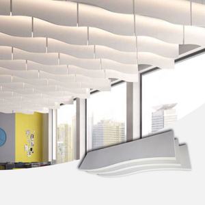 Panneaux acoustiques <span class=keywords><strong>de</strong></span> plafond 300*1200mm 1200*<span class=keywords><strong>60mm</strong></span>, poutre acoustique absorbante, panneaux acoustiques sans cadre, finition imitation <span class=keywords><strong>bois</strong></span> - Product Image 1